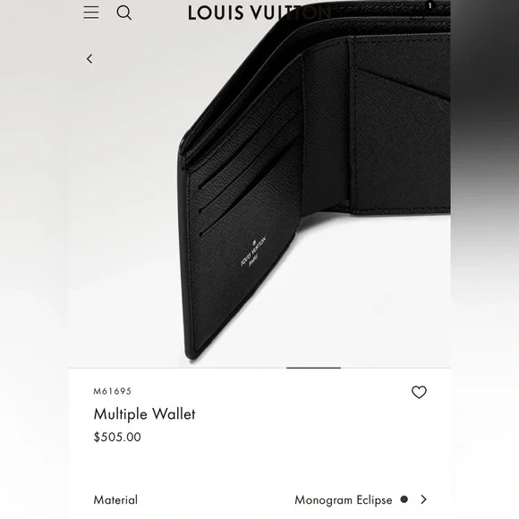 Louis Vuitton monogram eclipse men’s multiple wallet BNWB